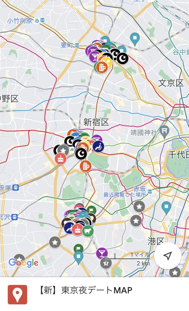 東京夜デートマップ